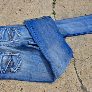 Embroidered BKE Blue Women's Jeans